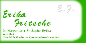 erika fritsche business card